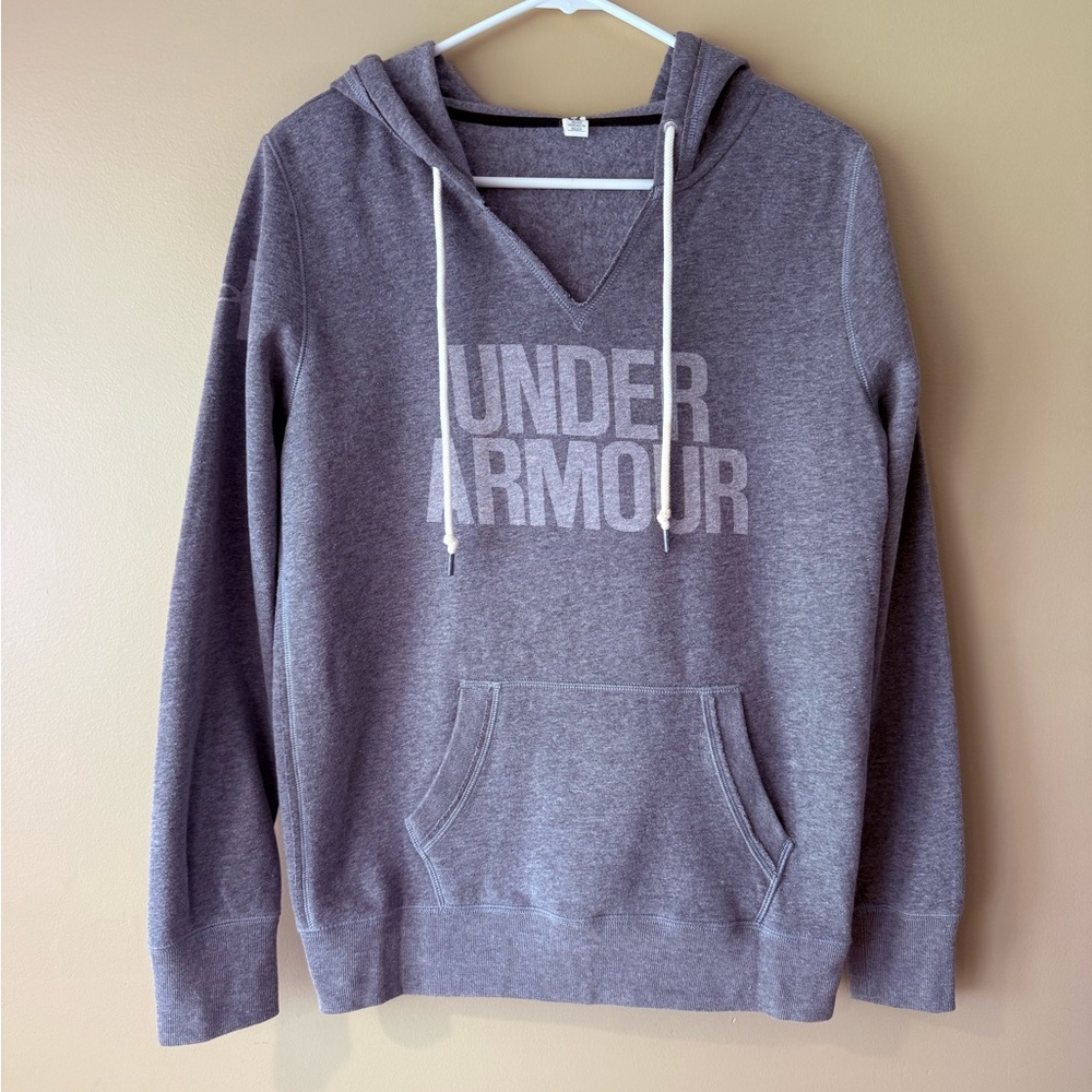Under Armour Gray Pullover Hoodie with Built-in Hood